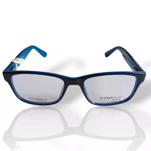 Gafas infantiles Danmilu montura cuadrada negro azul