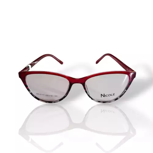 Gafas Nicole rojo con negro para mujer montura agatada