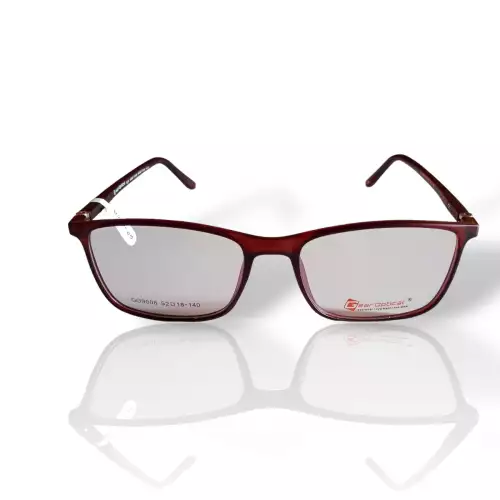 Gafas oftálmicas hombre montura cuadrada liviana café