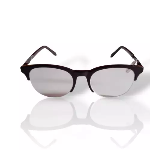 Gafas oftálmicas para hombre montura redonda café