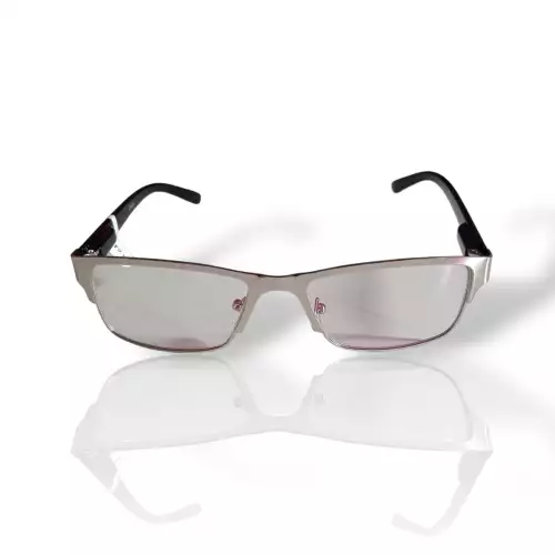 Gafas oftálmicas unisex montura rectangular plata