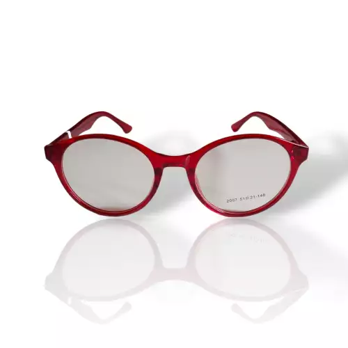 Gafas oftálmicas unisex montura redonda rojo