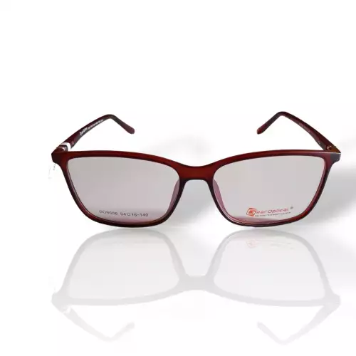 Gafas para hombre montura cuadrada café material resistente