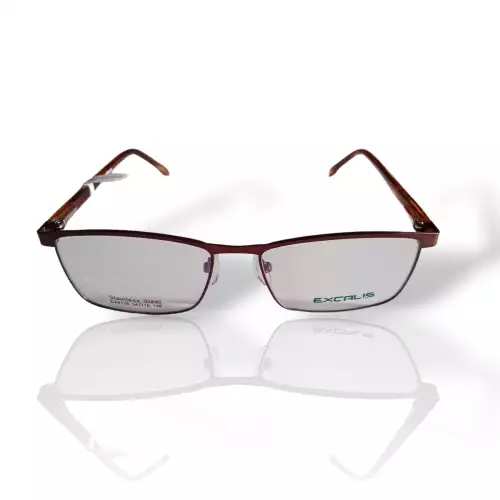 Gafas para hombre montura rectangular café acero