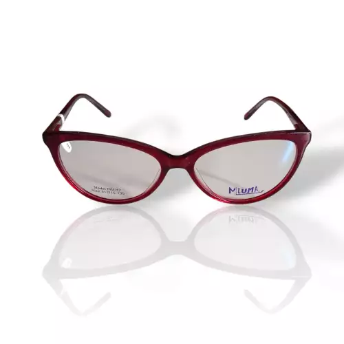 Gafas para mujer montura agatada rojo escarchado