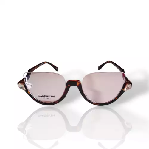 Gafas para mujer montura ovalada café con kit