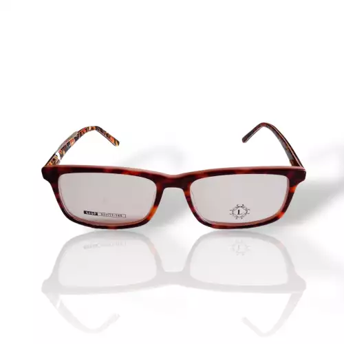 Gafas para mujer montura rectangular café naranja