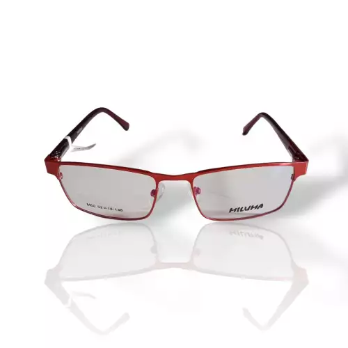 Gafas unisex montura cuadrada rojo juvenil