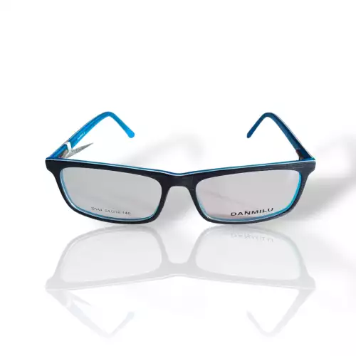 Gafas unisex montura rectangular negro azul