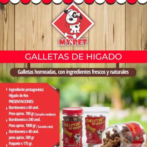 Galleta snack perro hígado res y cerdo 175gr natural
