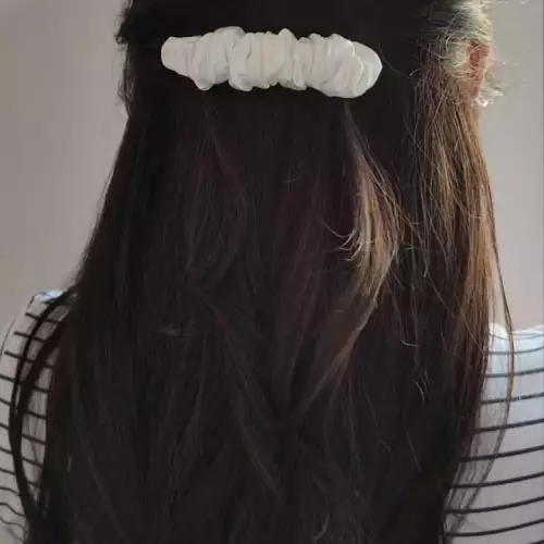 Gancho francés satín licrado 10 cm para cabello