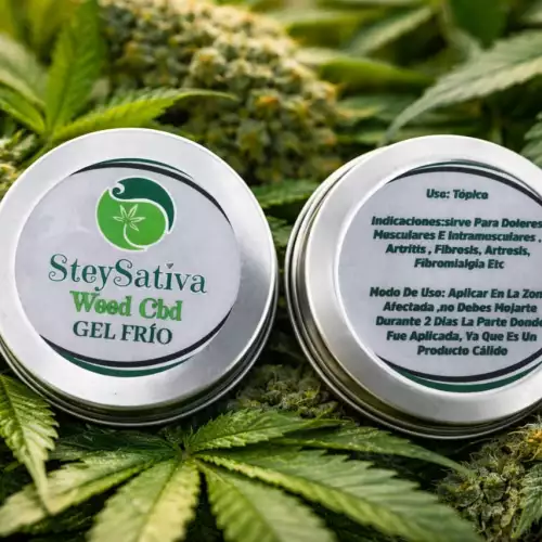 Gel frío con cannabis para alivio muscular y articular