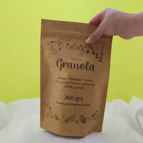 Granola sabor espresso 300g con almendras y cacao