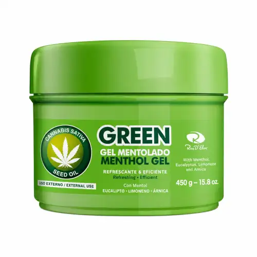 Green Gel Mentolado Refrescante y Relajante 450 Gramos