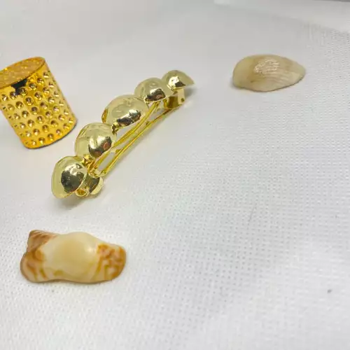 Hair clips x3 en dorado plateado y bronce