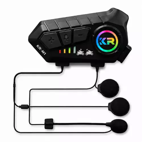 Intercomunicador Para Casco KR M1 Conexión Dual Para Llamadas Y Navegación GPS