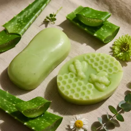 Jabón artesanal aloe vera 100gr piel sensible