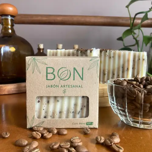 Jabón artesanal de café - Exfoliante y neutralizador de olores