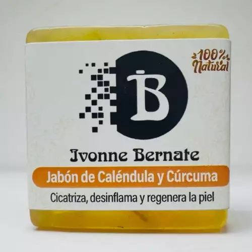 Jabón caléndula cúrcuma 65 gr cicatrizante regenerador