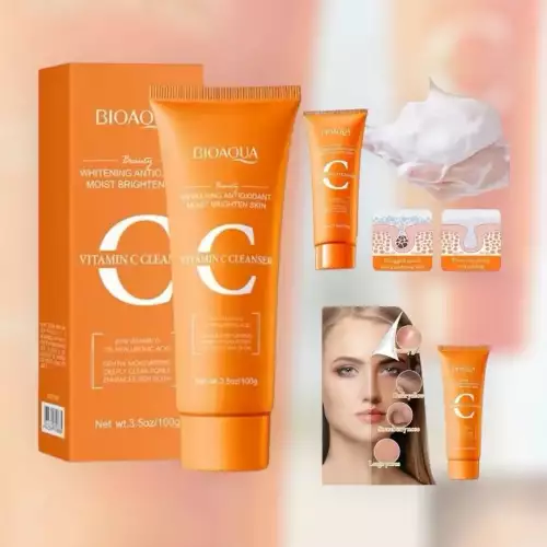Jabón facial vitamina C limpieza profunda ilumina piel