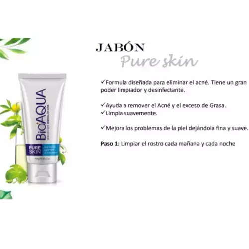 Jabón Pure Skin limpiador anti acné y grasa