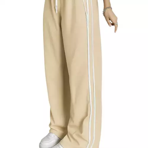 Joggers Deportivos De Cintura Alta Pretina Resortada Blanca