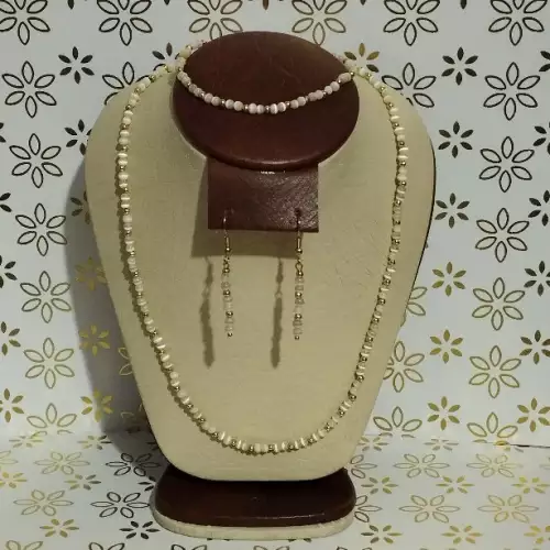 Juego de collar, aretes y pulsera ojo de gato