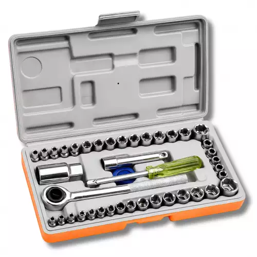 Juego De Copas 40 Piezas Kit De Herramientas Manuales Para Mecánica