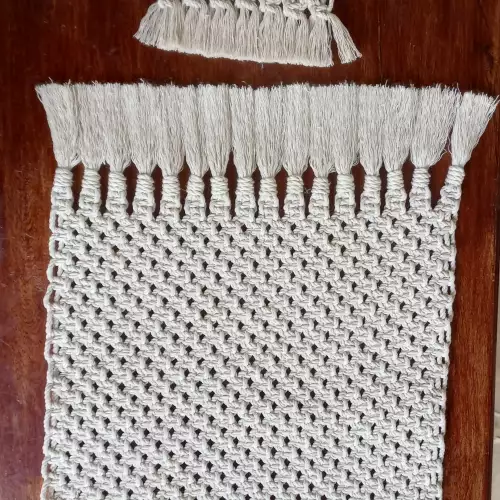 Juego de individuales, posa vasos y centro de mesa rectangular