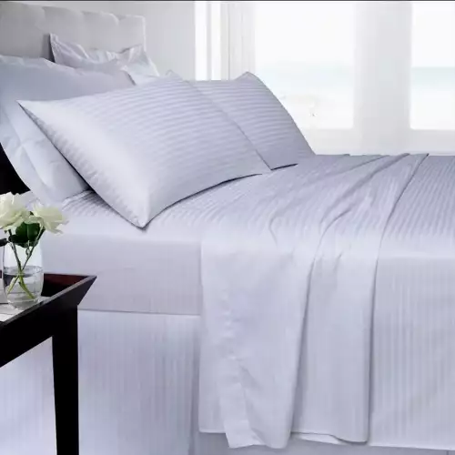 Juego de sábanas blanco cama king 180 hilos