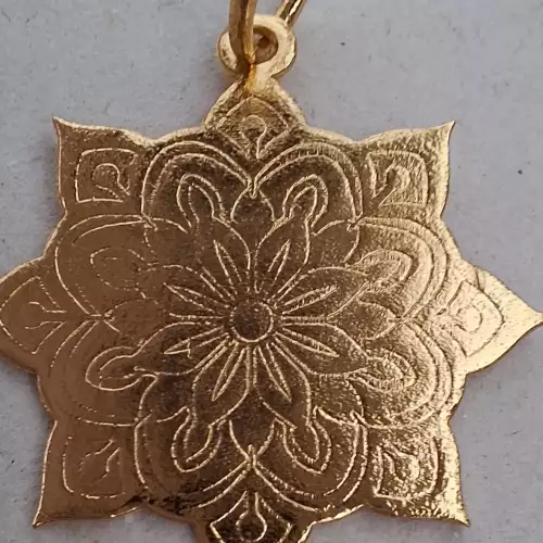Juego mandalas bronce baño oro 24k hecho a mano