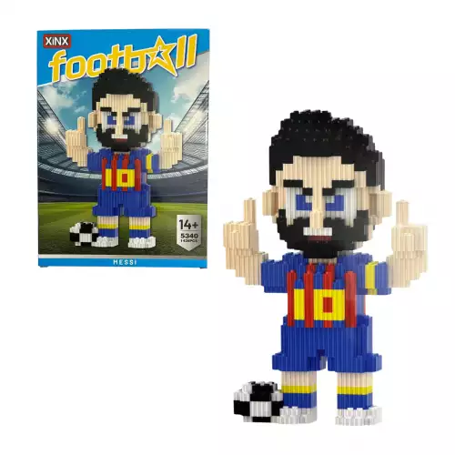 Juego Mini Bloques Figuras Armables Grandes Fútbol - Messi Barcelona