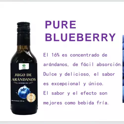 Jugo de arándano puro blueberry pack x 6 natural