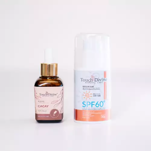 Kit Aceite de Cacay x 30 ml + Protector solar color Antienvejecimiento x 30 ml
