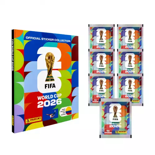 Kit Álbum Pasta Dura Panini Mundial 2026 + 5 Sobres Sellados