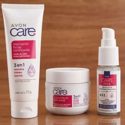 Kit Crema facial anti-edad + serum facial + mascarilla facial CARE Avon