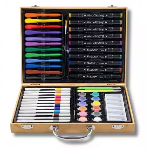 Kit De Arte Capibara 82pzs Estuche De Dibujo Y Pintura Infantil