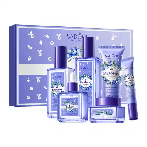 Kit de Lujo Blue Berry Con antioxidantes Sadoer - Limpia, hidrata, repara y devuelve luminosidad