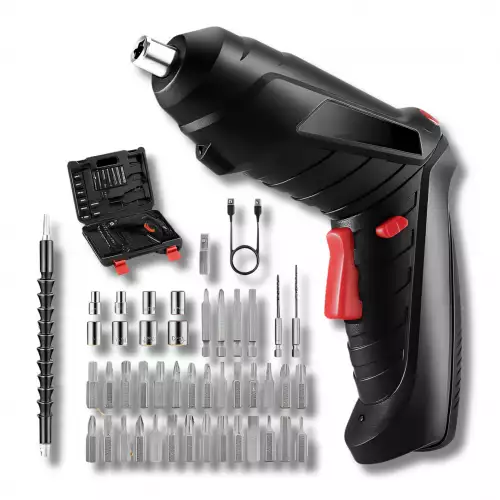 Kit Destornillador Eléctrico Multifuncional 47 Piezas Mango Giratorio