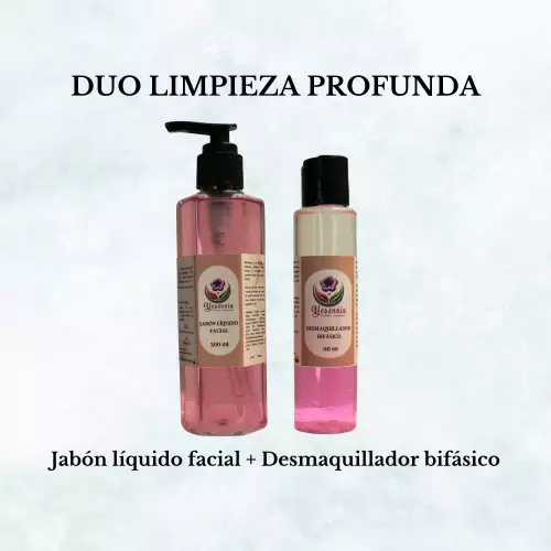 Kit doble limpieza facial con desmaquillador y jabón