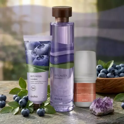 KIT ESIKA Perfume de mujer Ritualeza Arándano + Crema Ritualeza Arándano + Desodorante Roll ON