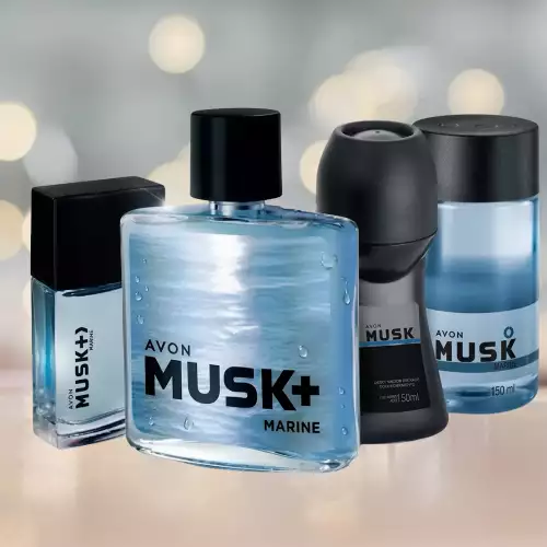 Kit perfume Musk Marine hombre 75 ml Avon