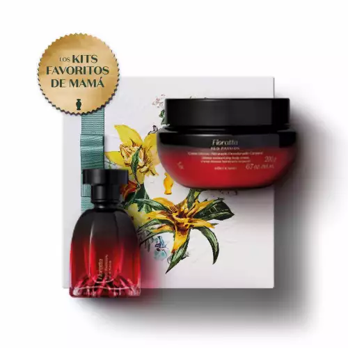 KIT REGALO MUJER FLORATTA RED PASSION - Perfume + Crema Hidratante Corporal