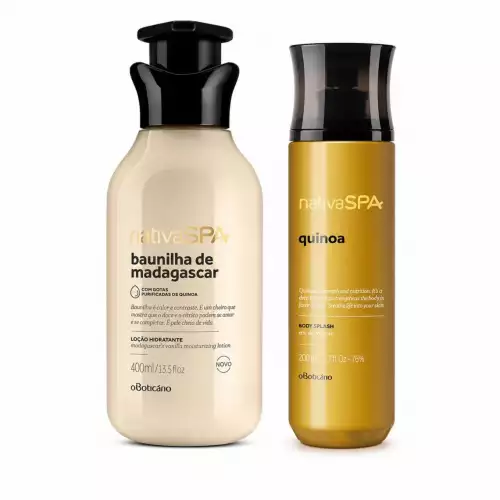 KIT REGALO MUJER VAINILLA DE MADAGASCAR | QUINOA - Crema Hidratante Corporal + Splash Quinoa