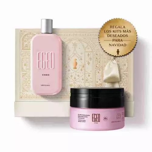 Kit regalo perfume Egeo Choc con crema corporal suflé