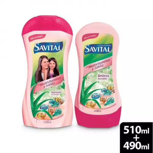 Kit Savital multivitamina sábila champú acondicionador