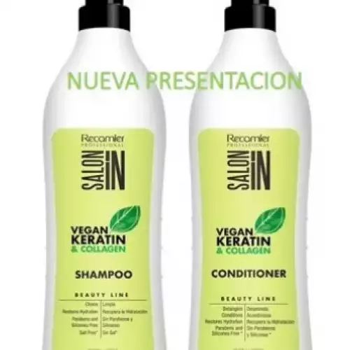 Kit shampoo acondicionador Vegan Keratin 1000ml