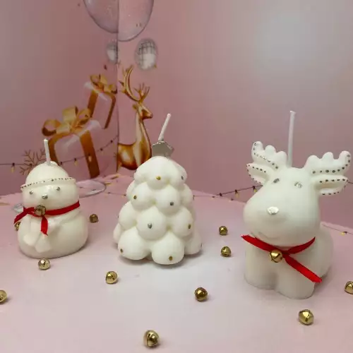 Kit velas navideñas aromatizadas x3 en cera vegetal