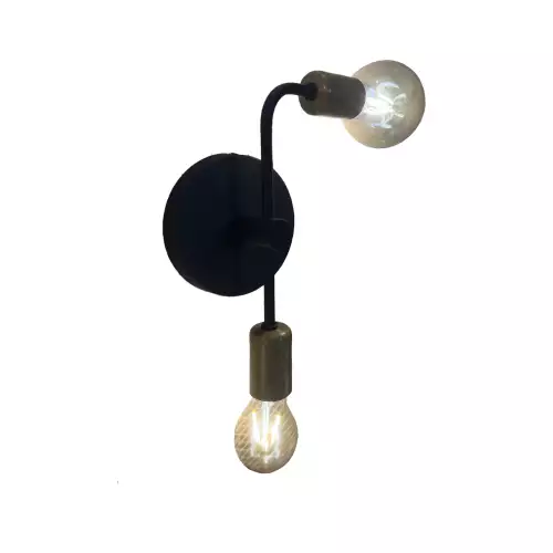 Lámpara Aplique Decorativo de 2 Luces AP Bonao con Cuadrante Central de Aluminio