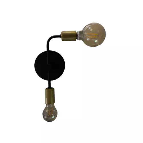 Lámpara Aplique Decorativo de 2 Luces AP Bonao con Cuadrante Central de Aluminio